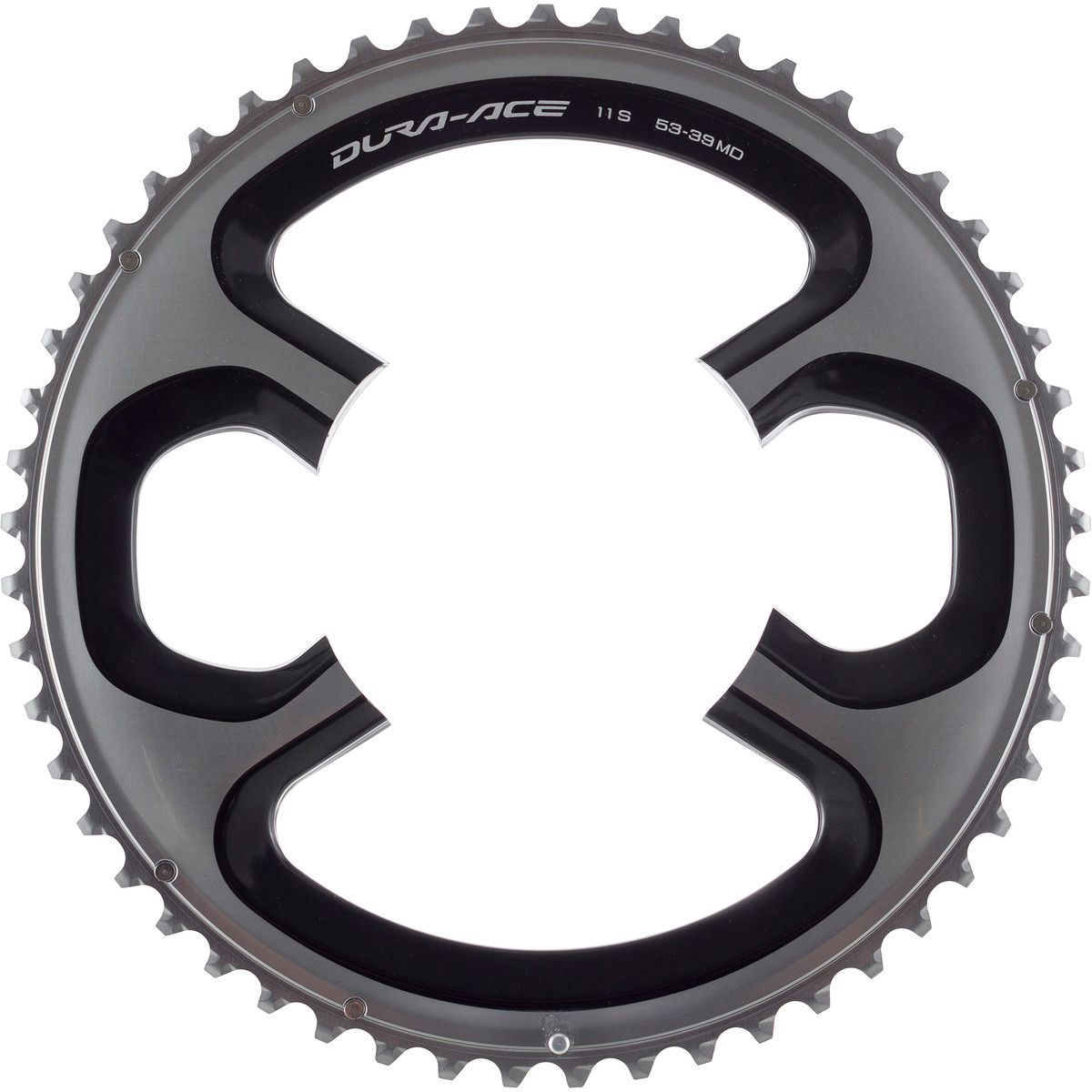 Image of Shimano Shimano Dura-Ace 9000 Chainring Silver, 52t for 52/38