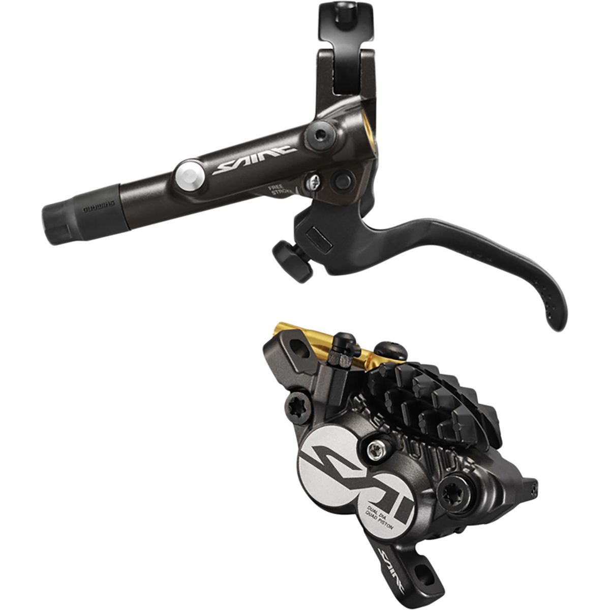 Image of Shimano Saint M820 Disc Brakes Black/Gold, Front