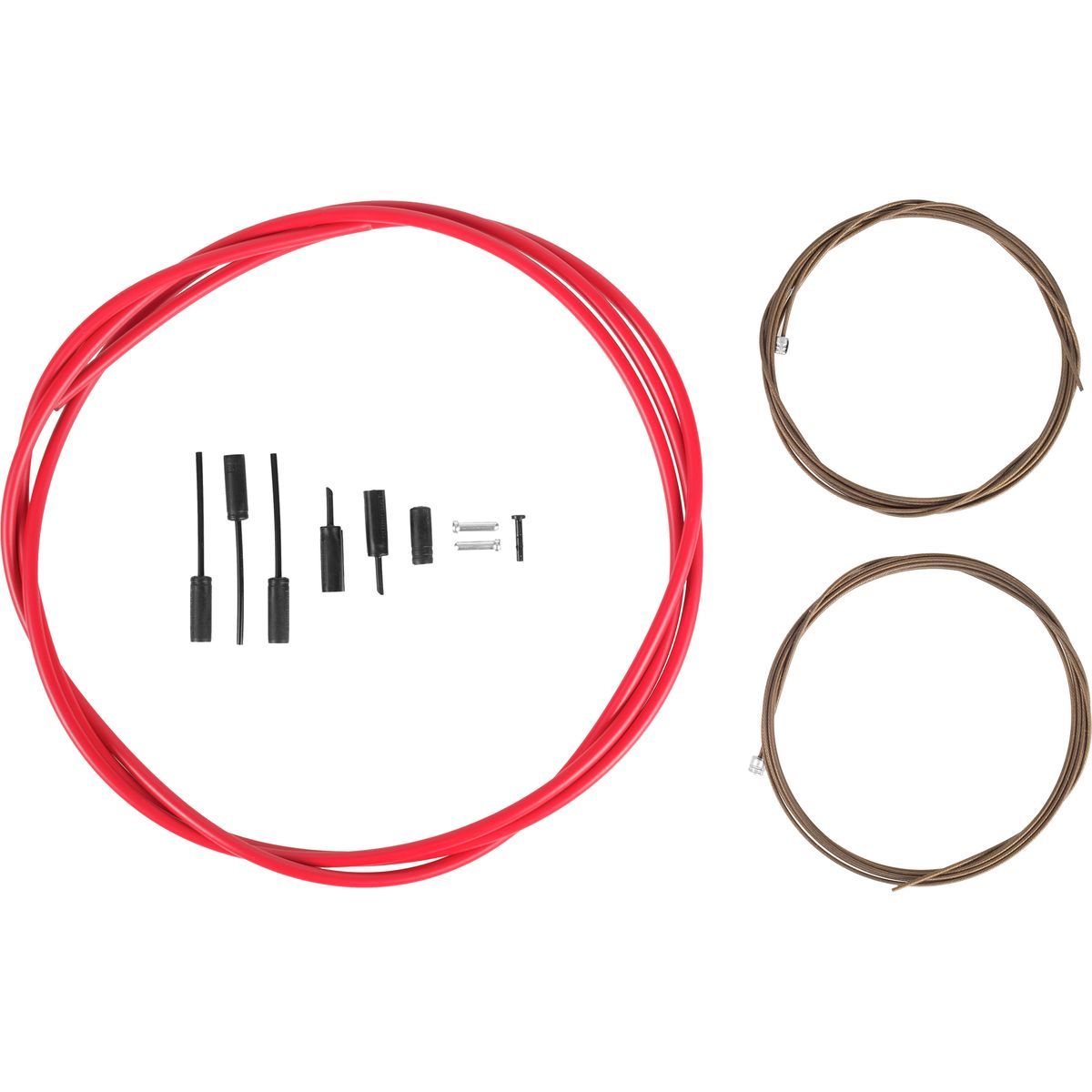 Image of Shimano Dura-Ace R9100 OT-SP41 Polymer-Coated Derailleur Cable Set Red, One Size
