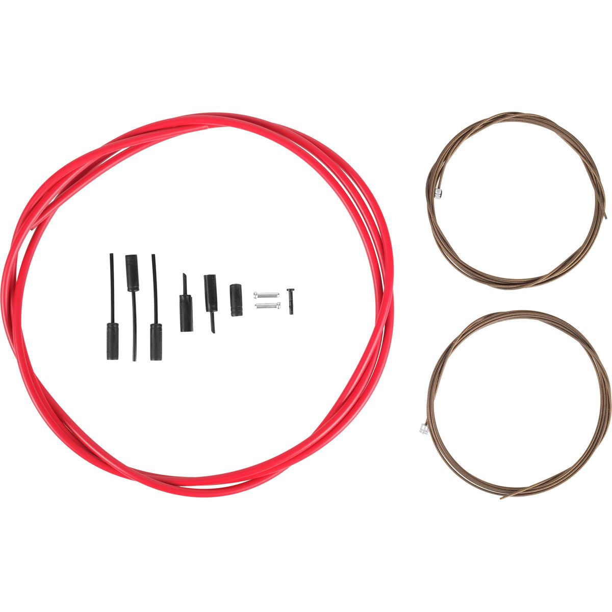 Image of Shimano Dura-Ace R9100 OT-SP41 Polymer-Coated Derailleur Cable Set Red, One Size