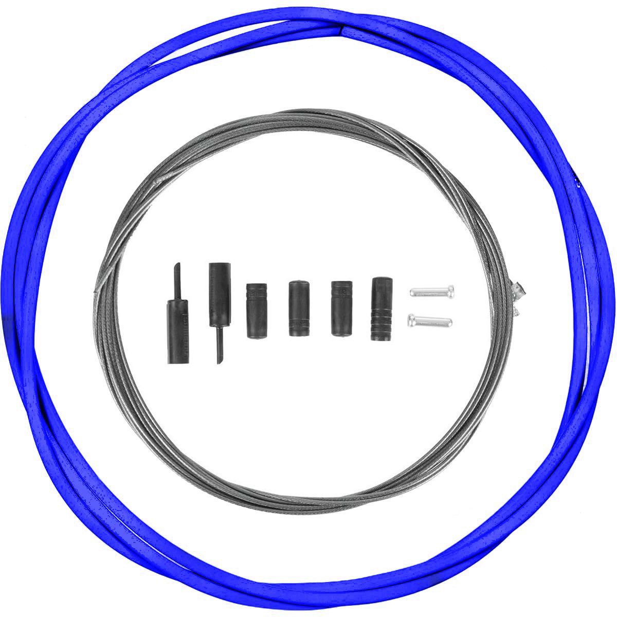 Image of Shimano Optislick Derailleur Cable and Housing Set Blue, One Size