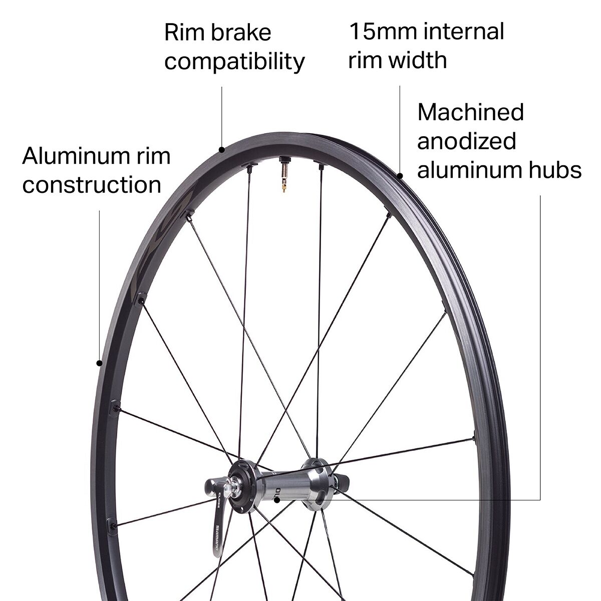 Shimano Ultegra WH-RS500 Road Wheelset - Tubeless - Bike