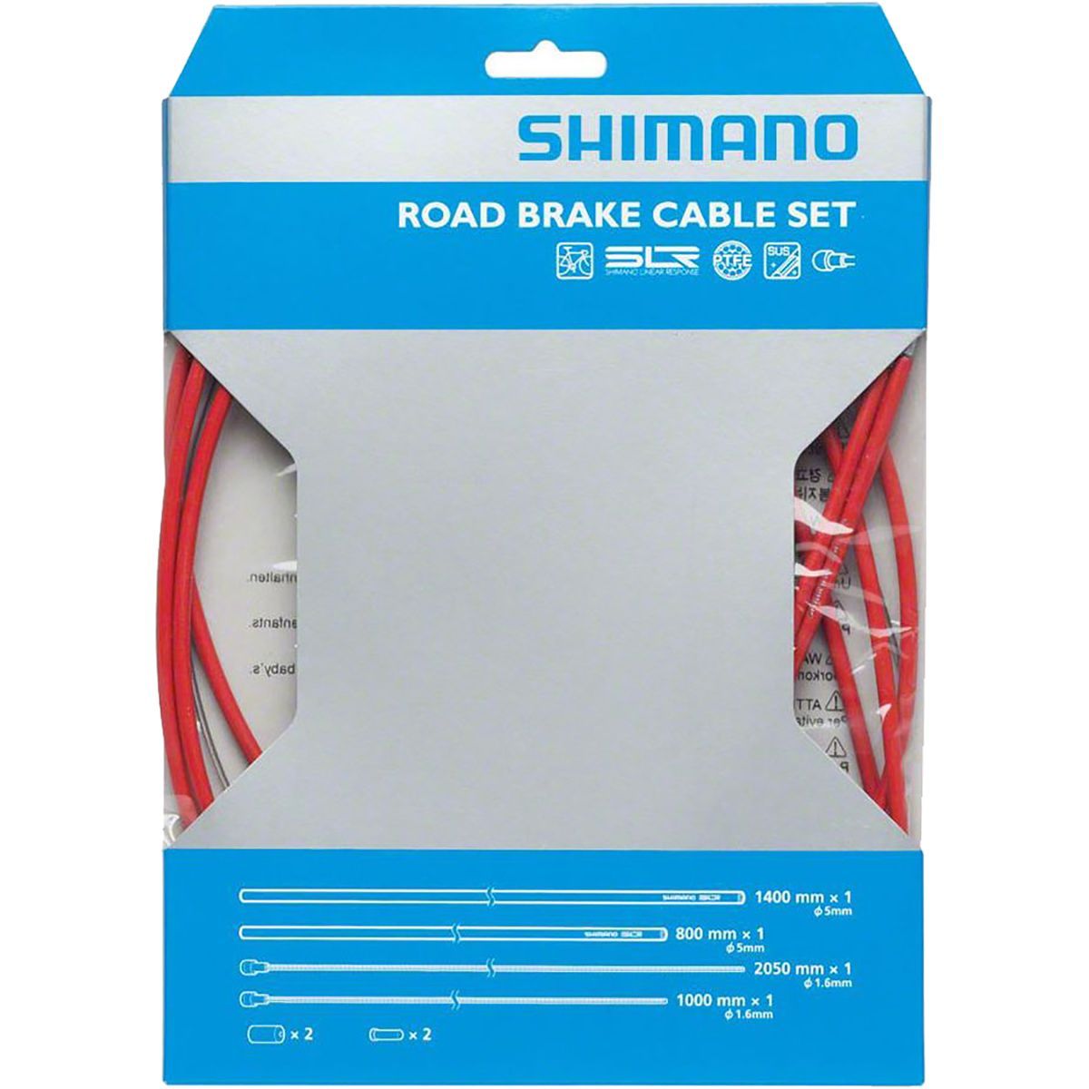 Image of Shimano PTFE Brake Cable & Housing Red, One Size