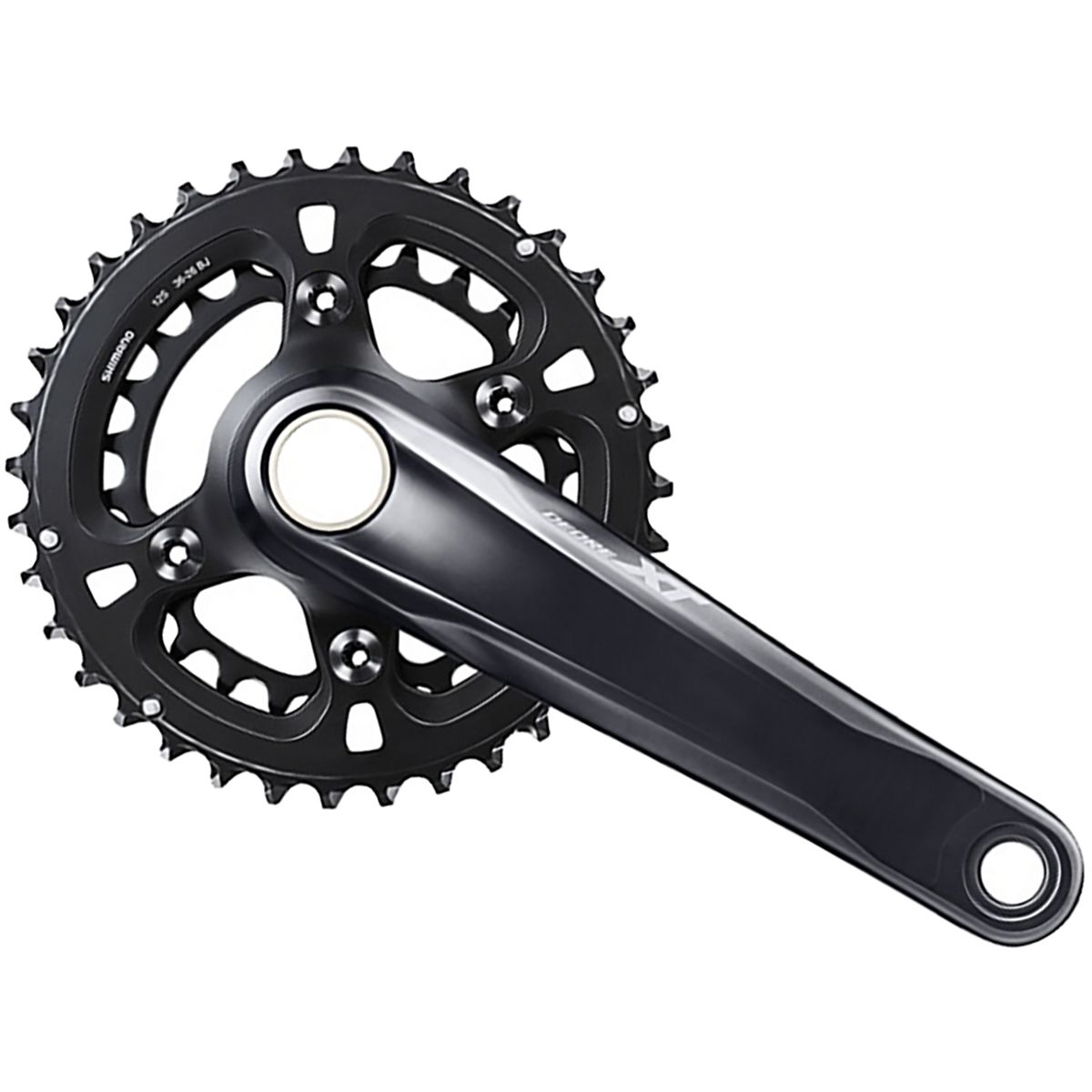Image of Shimano XT FC-M8120 2x Boost Crankset Black, 175mm, 36/26t