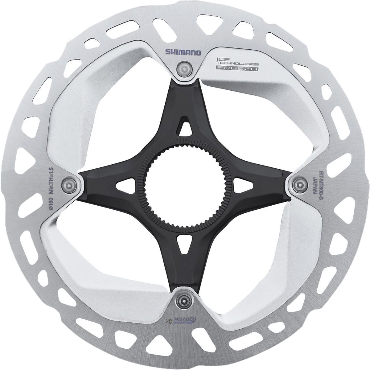 Image of Shimano XT RT-MT800 Centerlock Disc Rotor Silver, 160mm