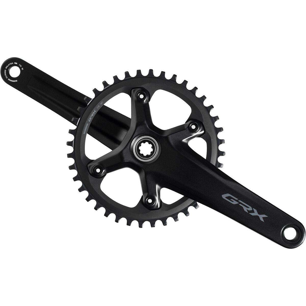 Image of Shimano GRX FC-RX600 1x Crankset Black, 172.5mm, 40T