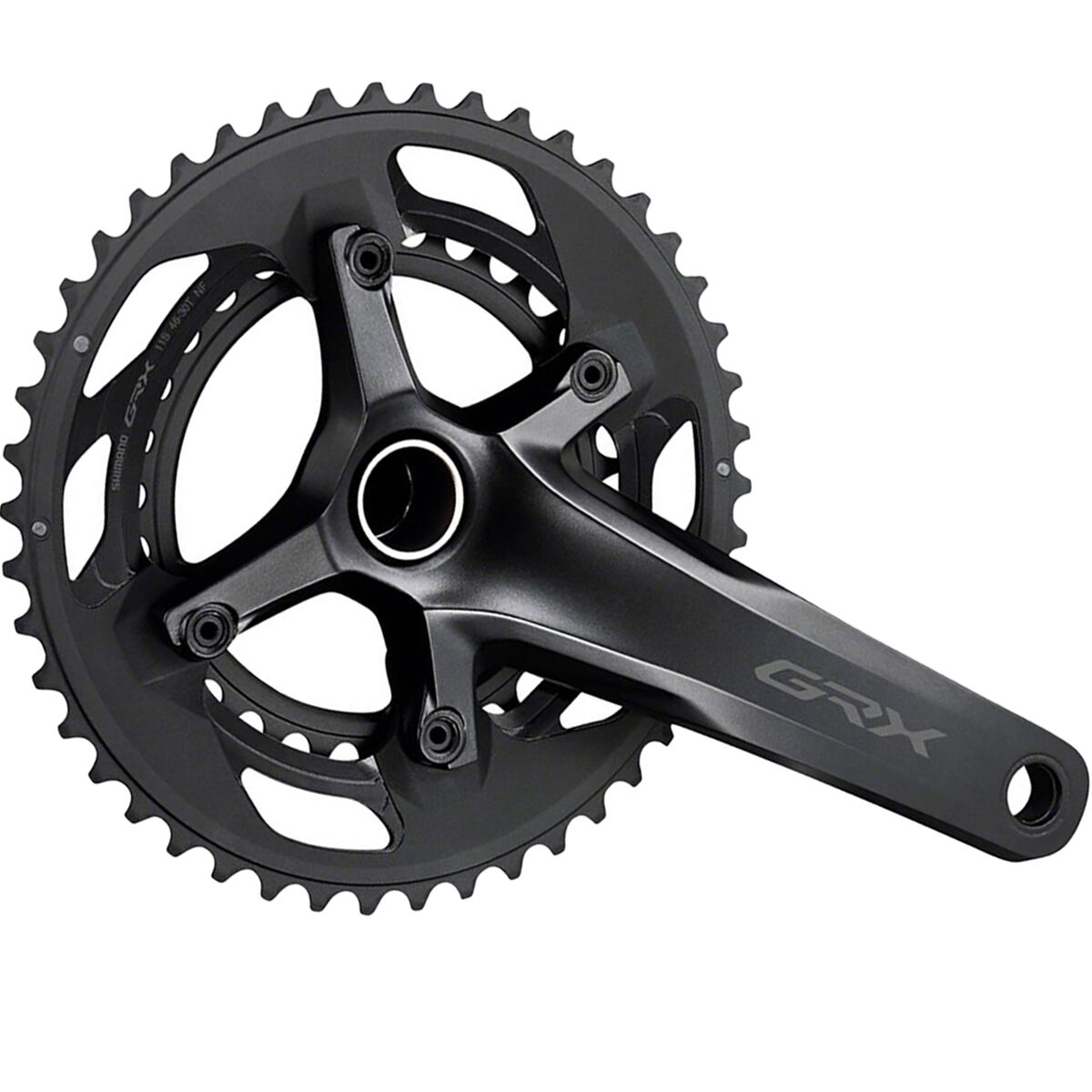 Image of Shimano GRX FC-RX600 Crankset Black, 165mm, 30/46