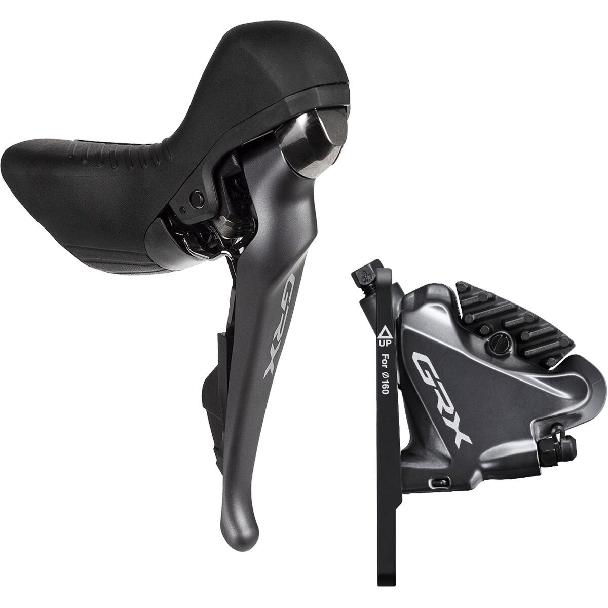 Image of Shimano GRX ST -RX810 STI Shifter & Disc Brake Caliper Black, Left/Front