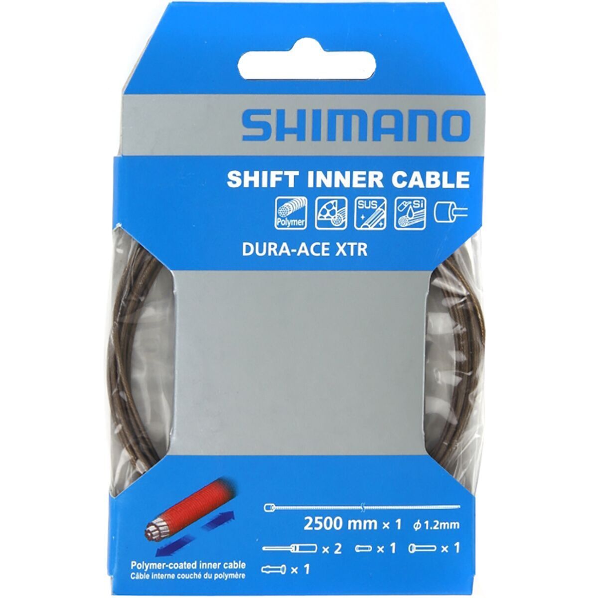 Image of Shimano Dura-Ace/XTR Inner Shift Cable Polymer-Coated, 2500mm