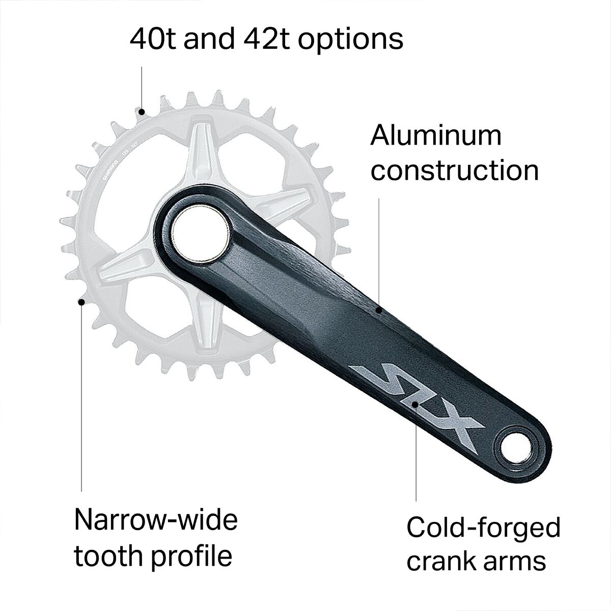 Shimano SLX FC-M7100-1 Crankset - 175mm, 12-Speed, 1x