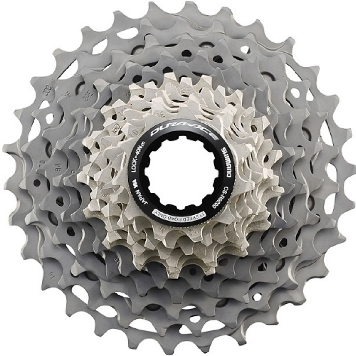 Image of Shimano Dura-Ace CS-R9200 12-Speed Cassette Silver, 11-34T, 12-Speed