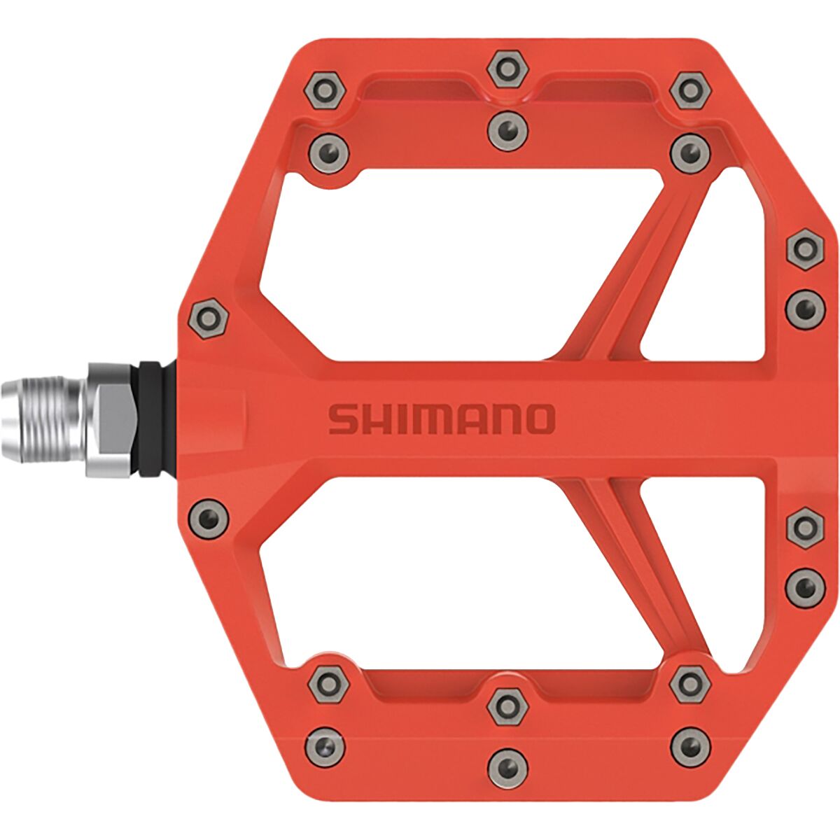 Image of Shimano PD-GR400 Flat Pedals Red, One Size