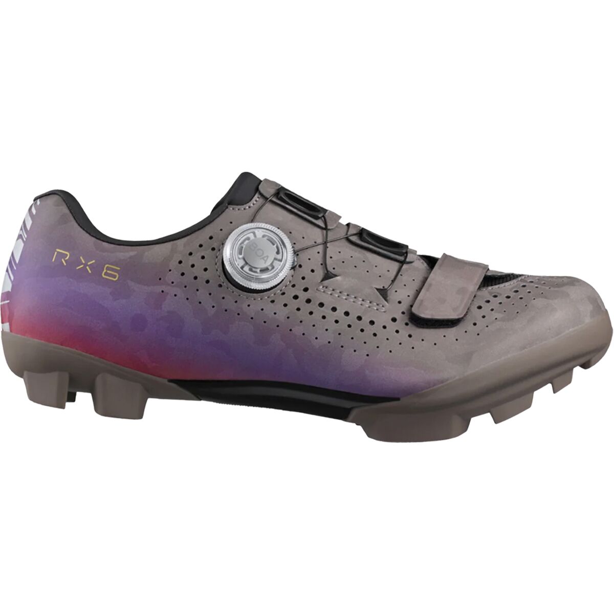 Image of Shimano RX6 Mountain Bike Shoe - Women's Gray/Purple, 41.0