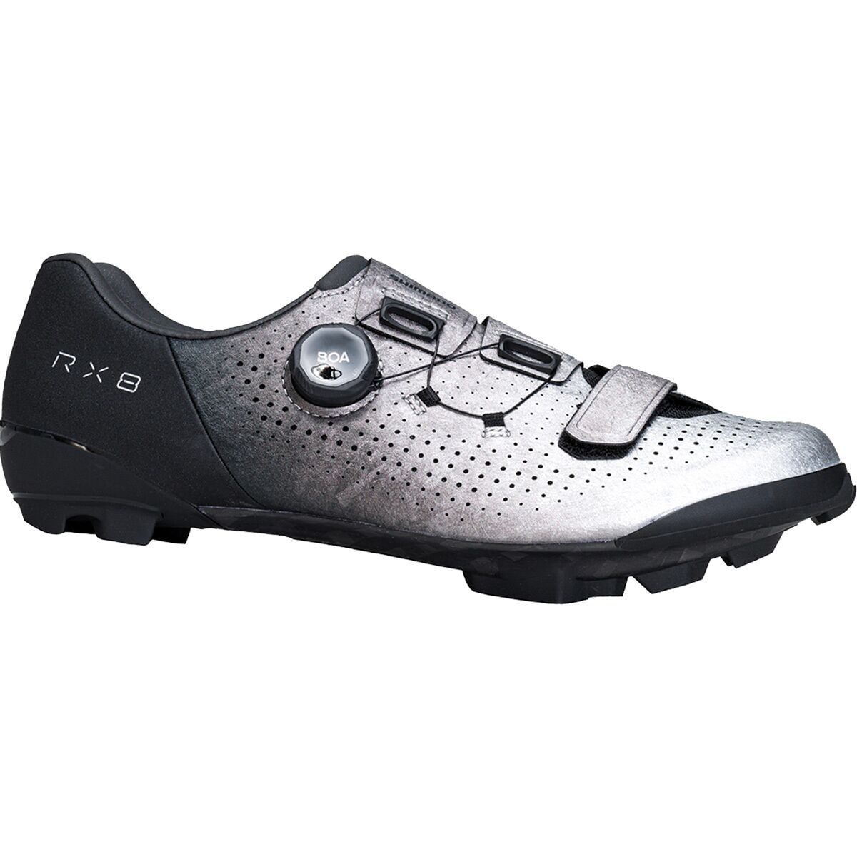 Shimano SH RX801 Gravel Shoes EU 42 US Men 8.5 Silver 2 Bolt