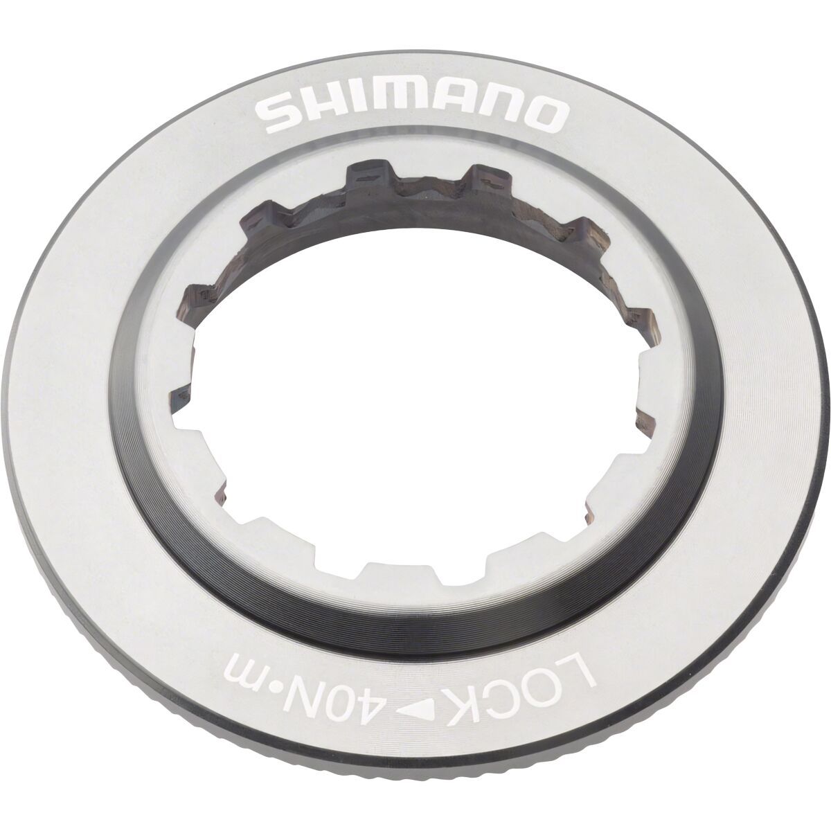 Image of Shimano Dura-Ace SM-RT900 Centerlock Rotor Lockring Silver, Internal spline