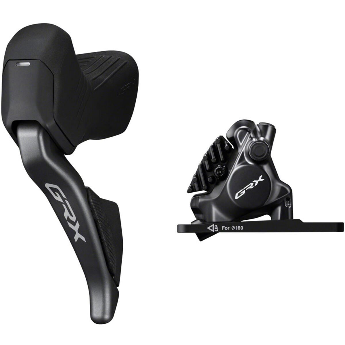 Image of Shimano GRX ST-RX825 Di2 Shifter & Disc Brake Caliper Black, Left/Front