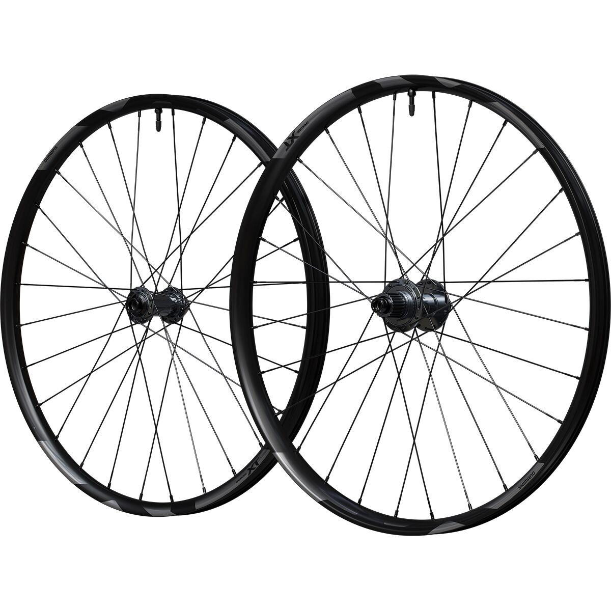 Image of Shimano Deore XT M8200 29in Wheelset - Tubeless Black, 28h, 15x110/12x148mm, Microspline