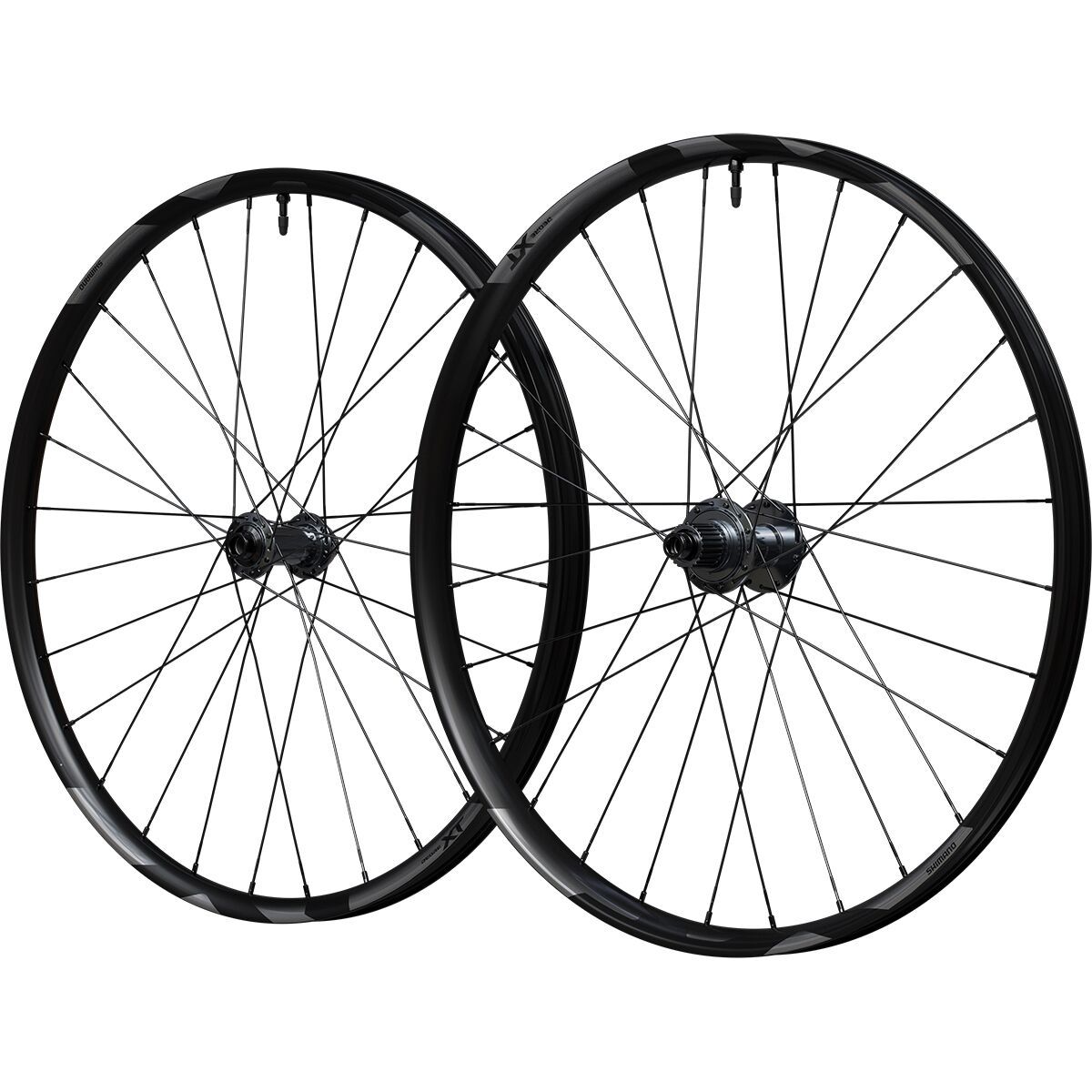 Image of Shimano Deore XT M8200 29in Wheelset - Tubeless Black, 28h, 15x110/12x148mm, Microspline
