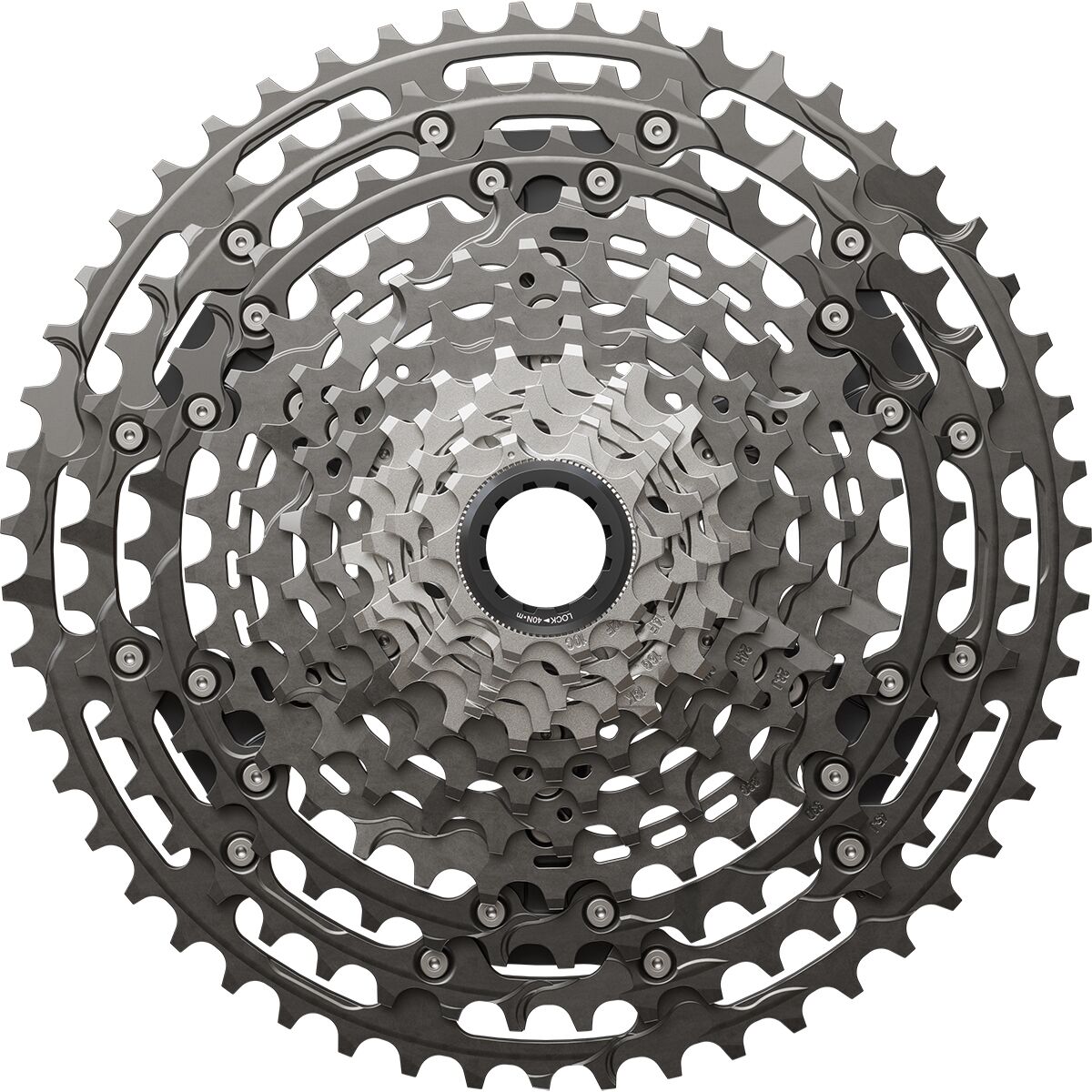 Image of Shimano XTR CS-M9200 12 Speed 10-51T Cassette Silver, 10-51t