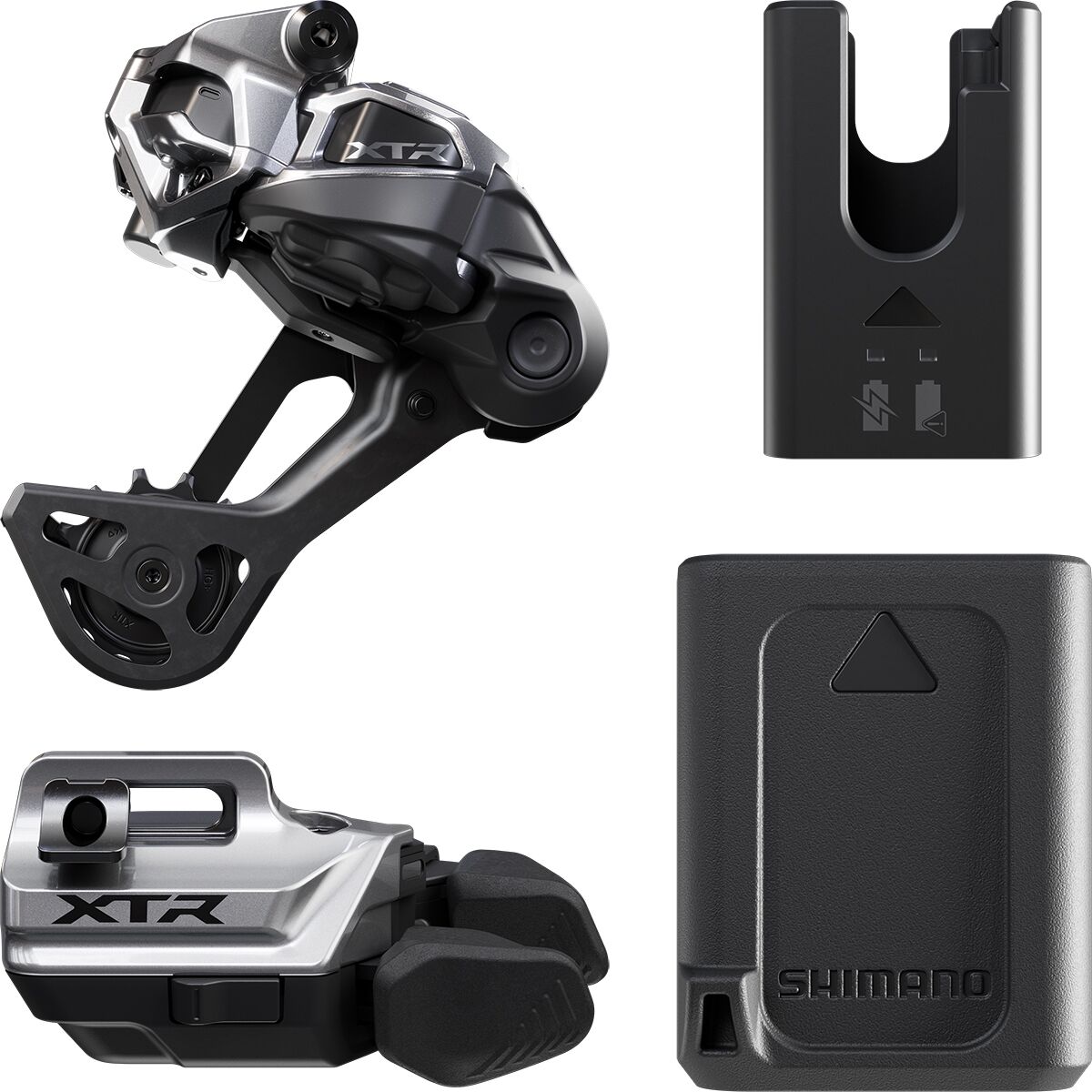 Image of Shimano XTR M9250 Di2 Drivetrain Upgrade Kit Black, Long Cage, Right, Bar Clamp