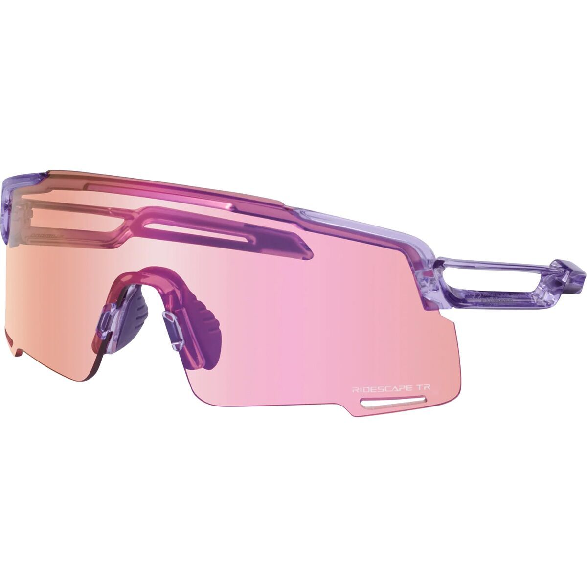 Image of Shimano Equinox RS Sunglasses Transparent Lilac/Ridescape Trail, One Size