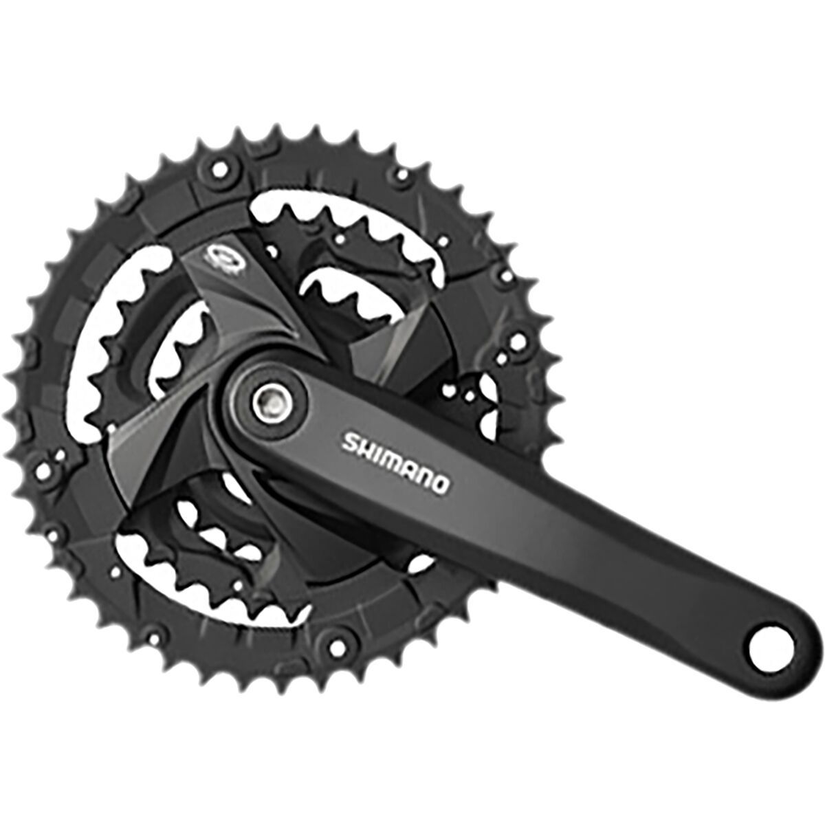 Image of Shimano Fc-M371 9-Speed 170Mm 26X36X48T Square Crankset+Chain Guard Black, 170mm