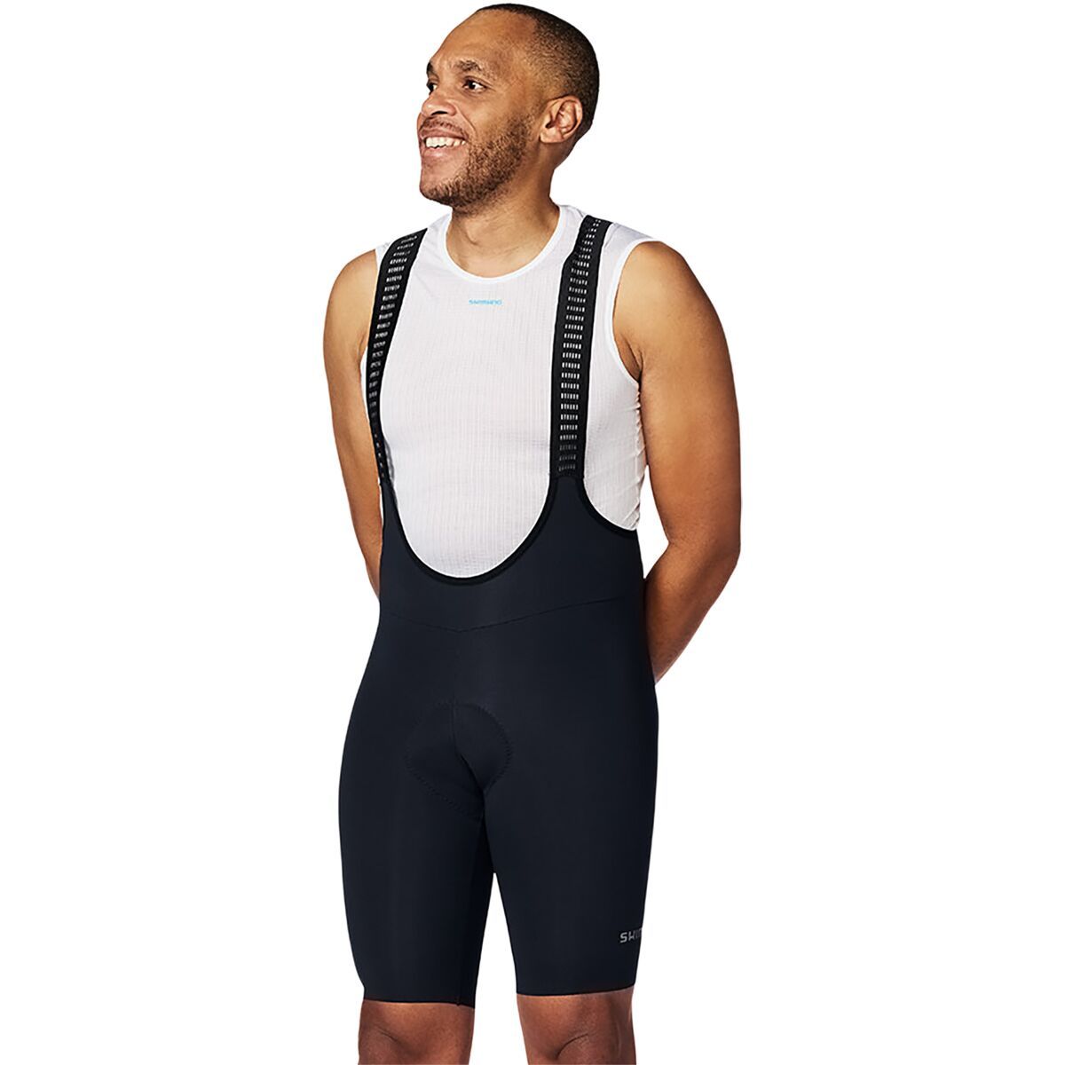 Image of Shimano Distanza Bib Shorts - Men's Black, L