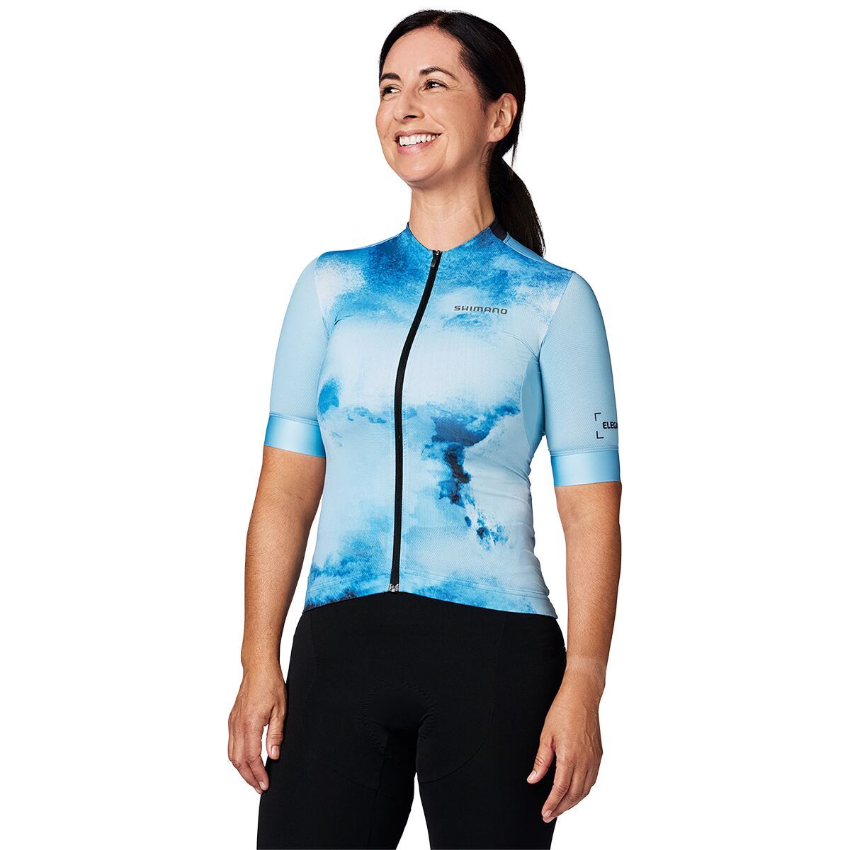 Shimano Eleganza Short Sleeve Jersey - Women's Periwinkle, L
