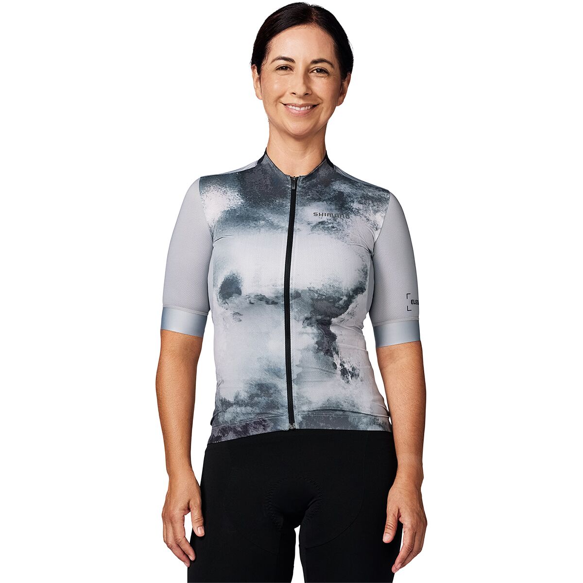 Image of Shimano Eleganza Short Sleeve Jersey - Women's Stone Gray, L