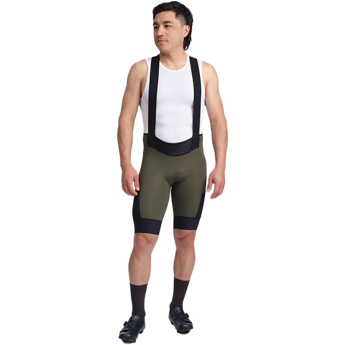 Image of Shimano Evolve CORSA Bib Shorts - Men's Dark Olive, US XXL/EU 3XL