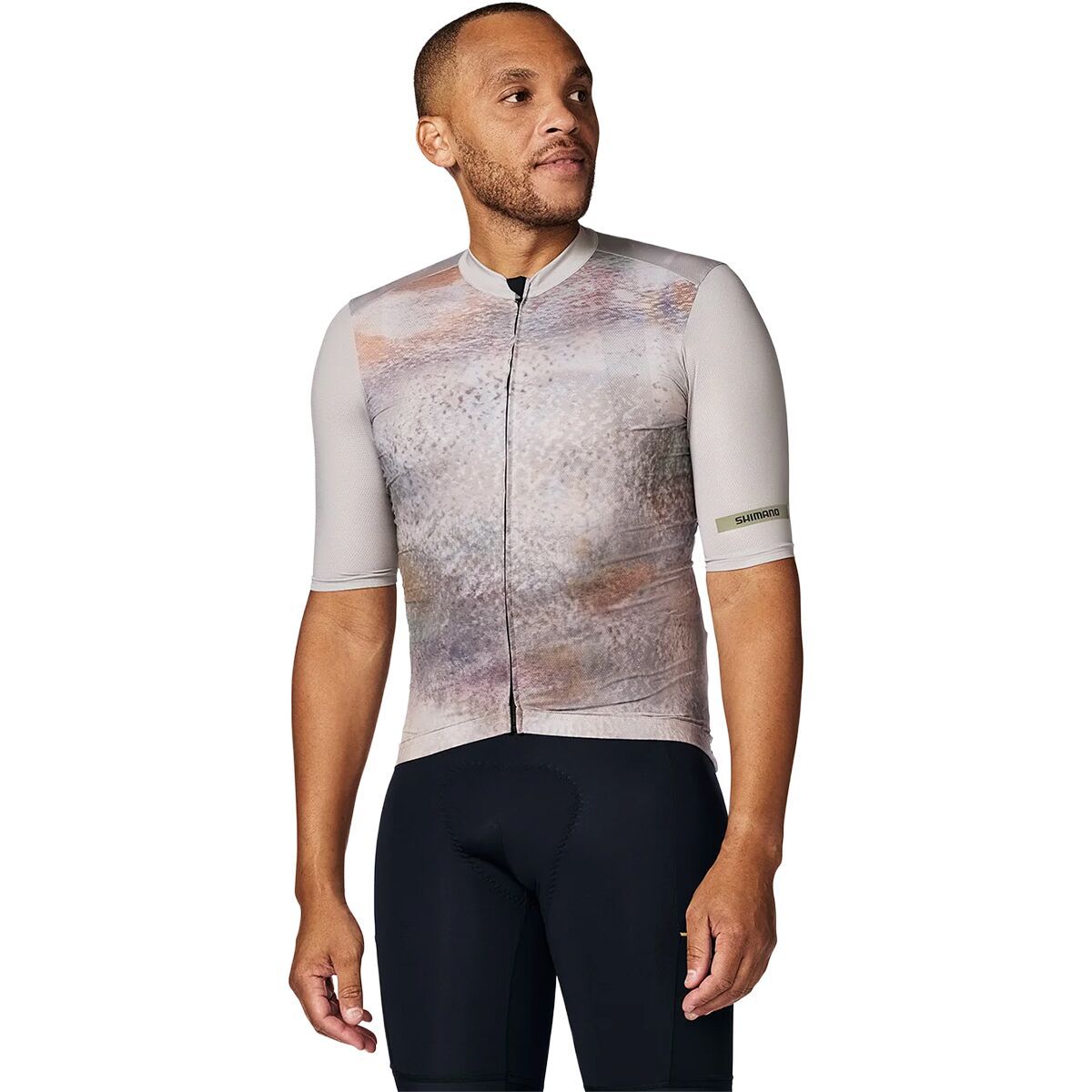 Image of Shimano Evolve Corsa Short Sleeve Jersey - Men's Beige, XL