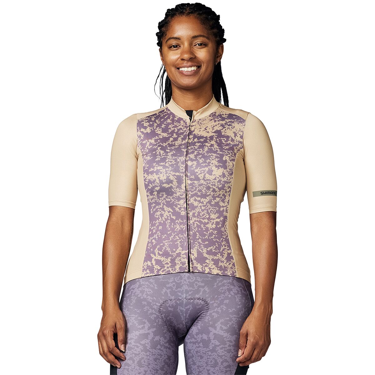 Image of Shimano Evolve Corsa Short Sleeve Jersey - Women's Feather Beige, S