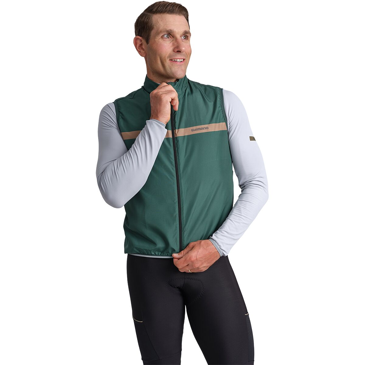 Image of Shimano Evolve Prima Wind Vest - Men's Green, S