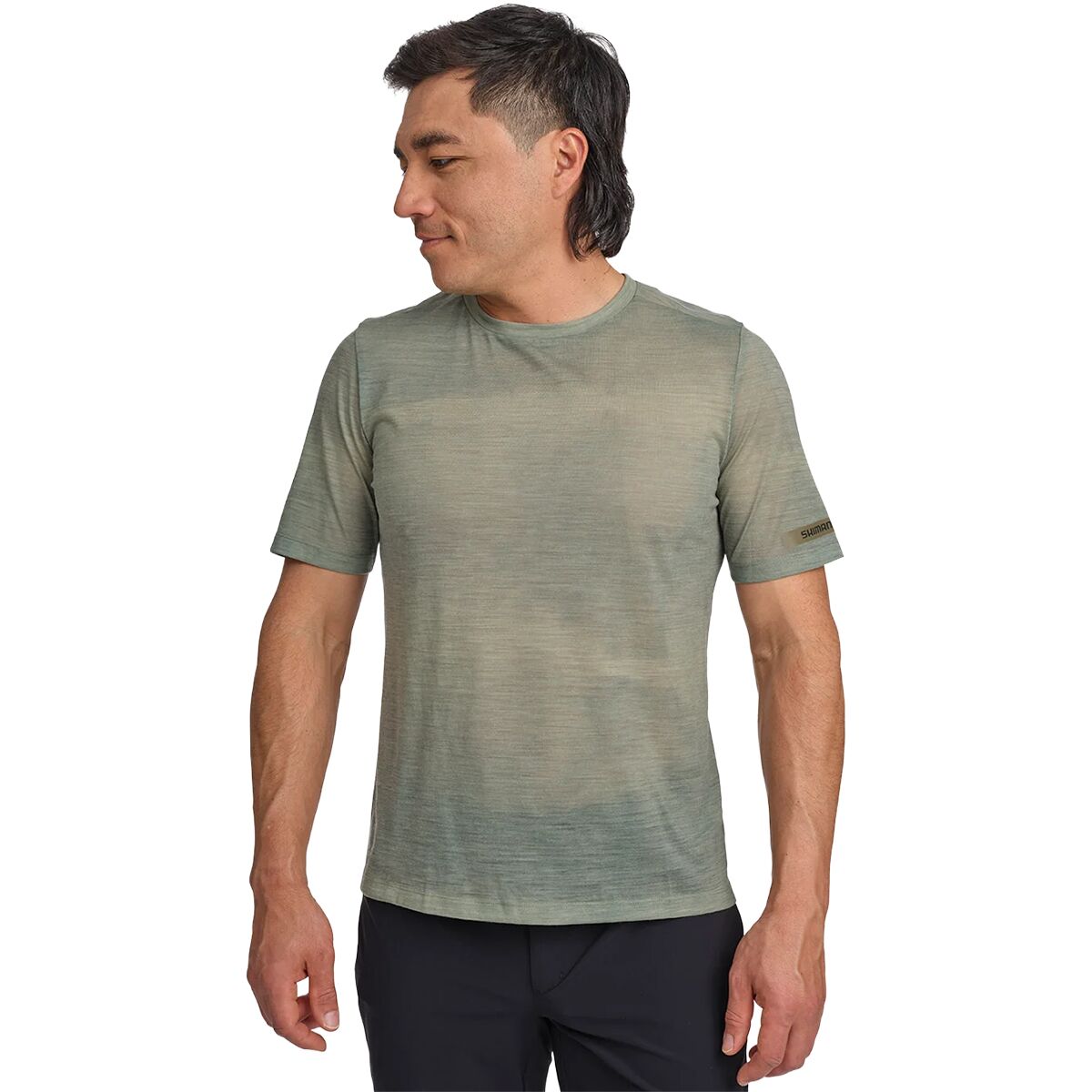 Image of Shimano Evolve TERRA Short Sleeve Jersey - Men's Dark Olive, XL