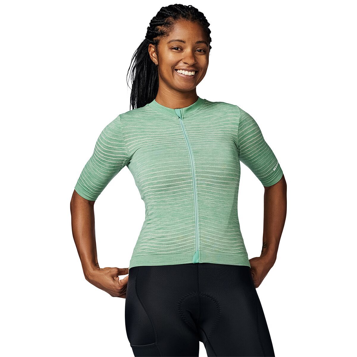Image of Shimano Evolve Terra Seamless Short Sleeve Jersey - Women's Green, M/L