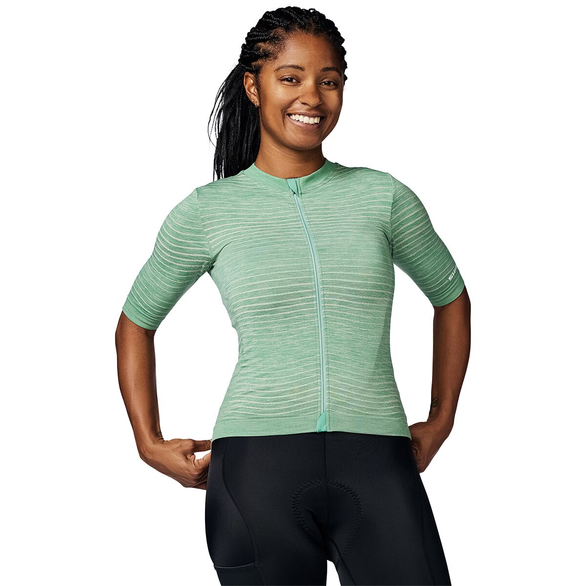 Image of Shimano Evolve Terra Seamless Short Sleeve Jersey - Women's Green, XXS/XS