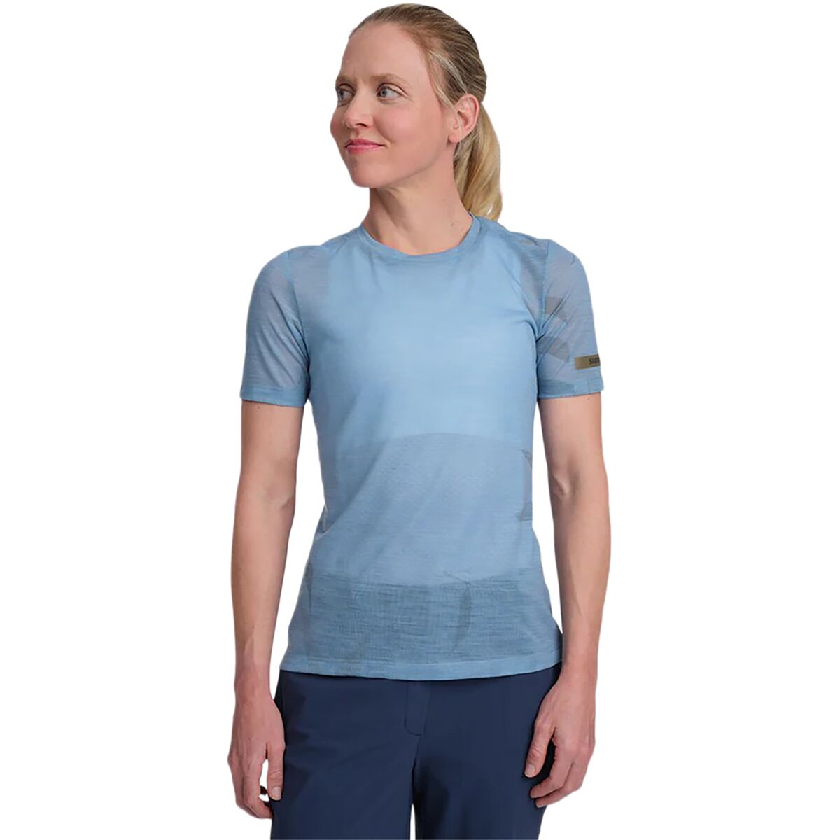 Image of Shimano Evolve Terra Short Sleeve Jersey - Women's Matte Blue, M