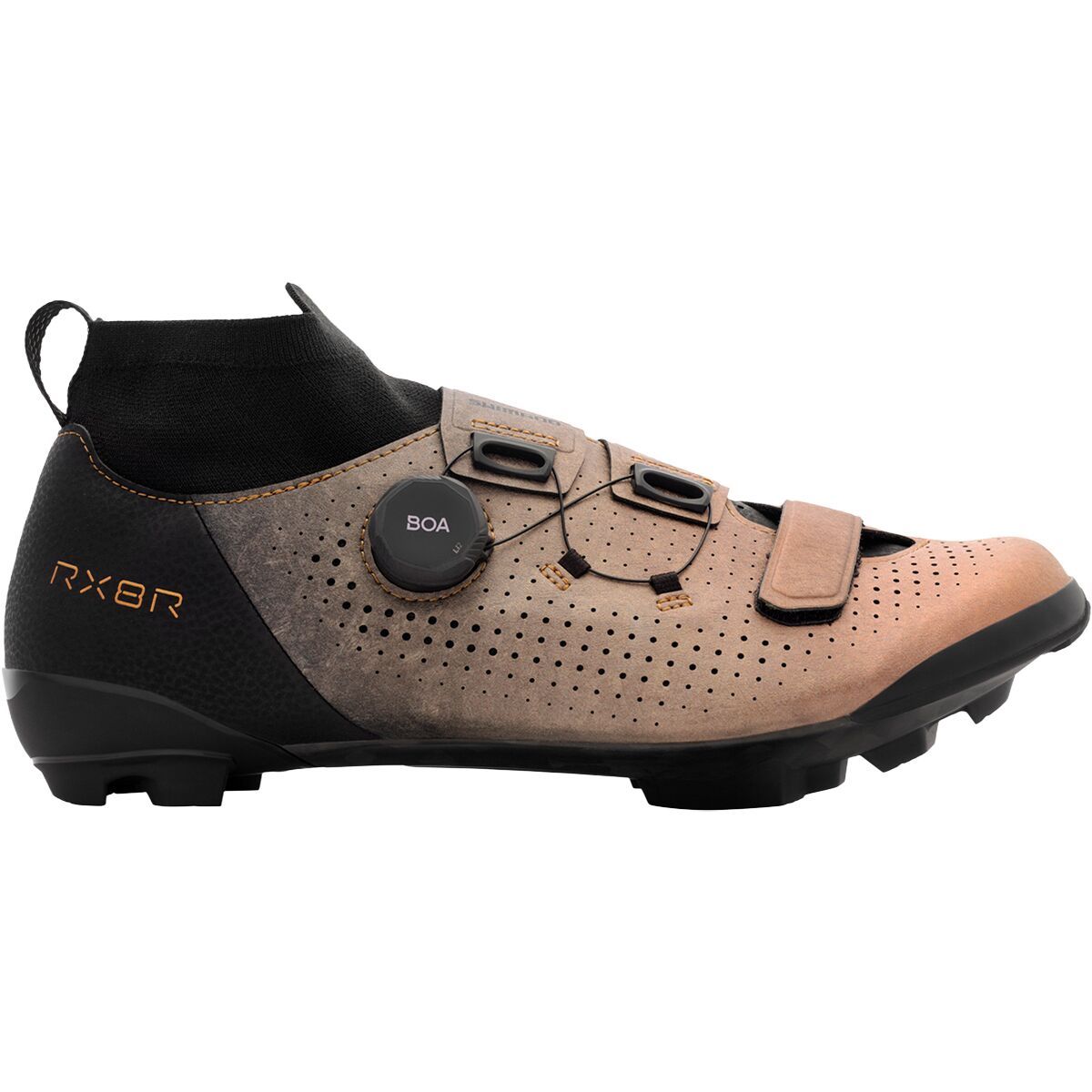 Image of Shimano RX801 Rally Gravel Bike Shoe - Men's Metallic Orange, 40.5