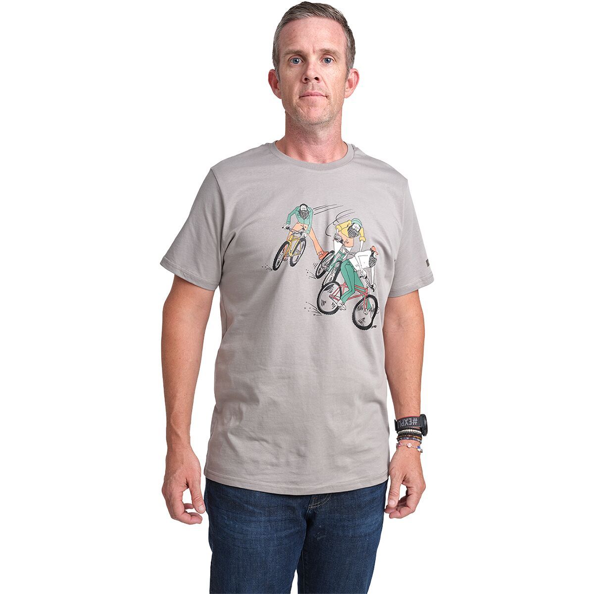 Image of Shimano Sentiero LTD T-Shirt - Men's Gray/Black, L