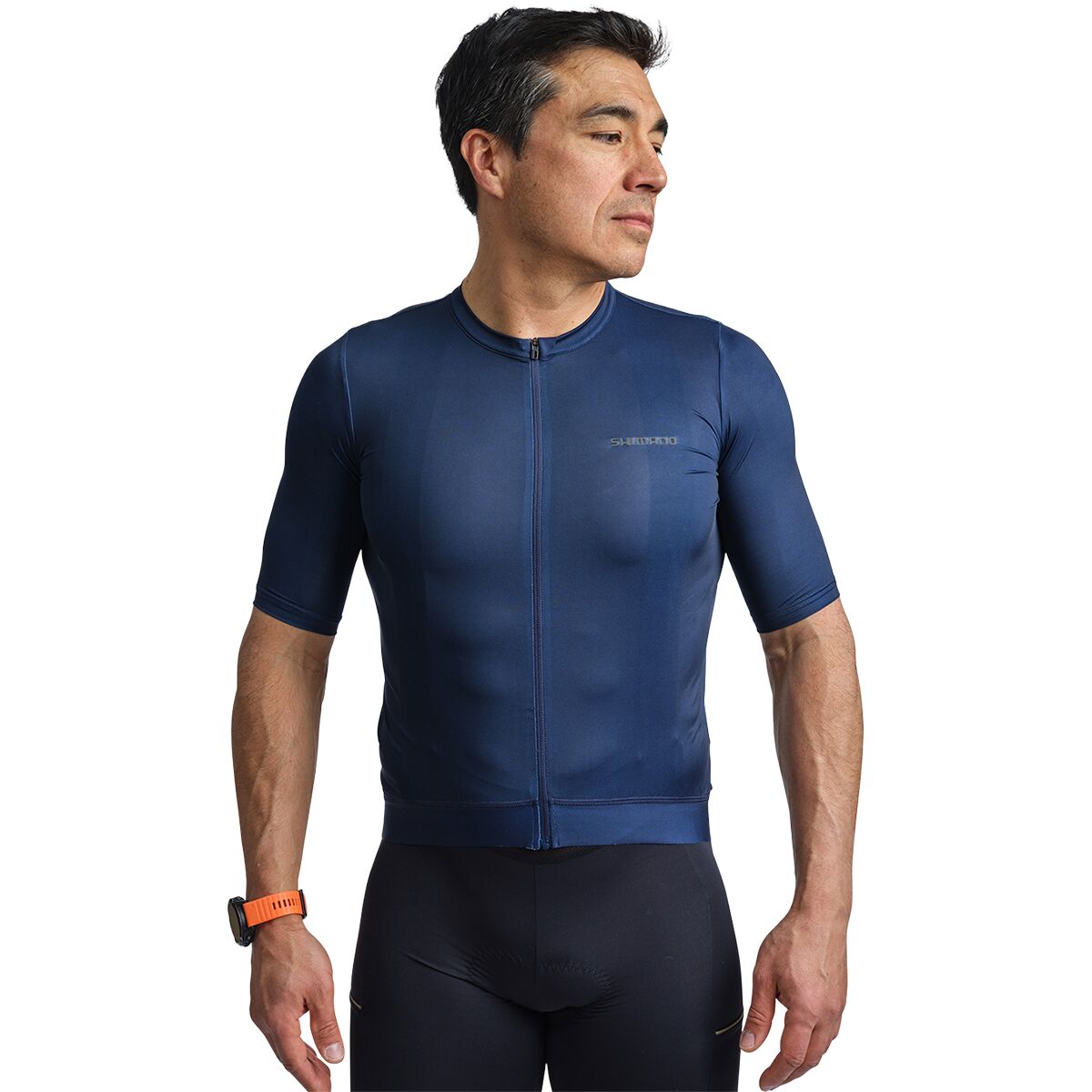 Image of Shimano Stile Short Sleeves Jersey - Men's Navy Blue, XL