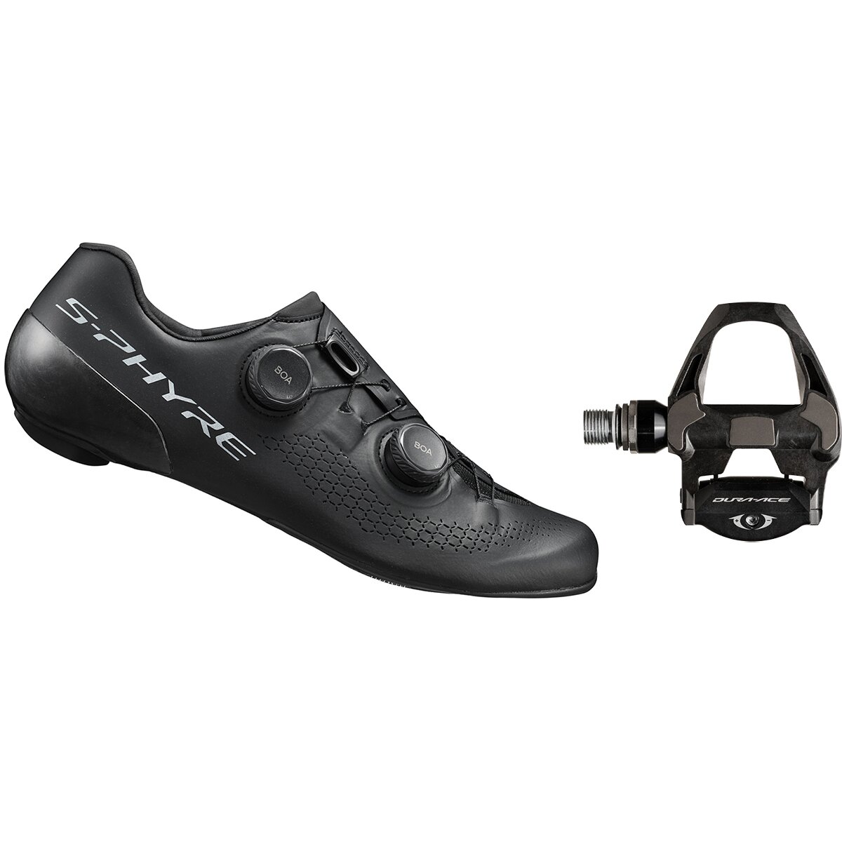 Image of Shimano RC910 S-PHYRE + Dura-Ace PD-R9100 Shoe & Pedal Package Black, 40.0
