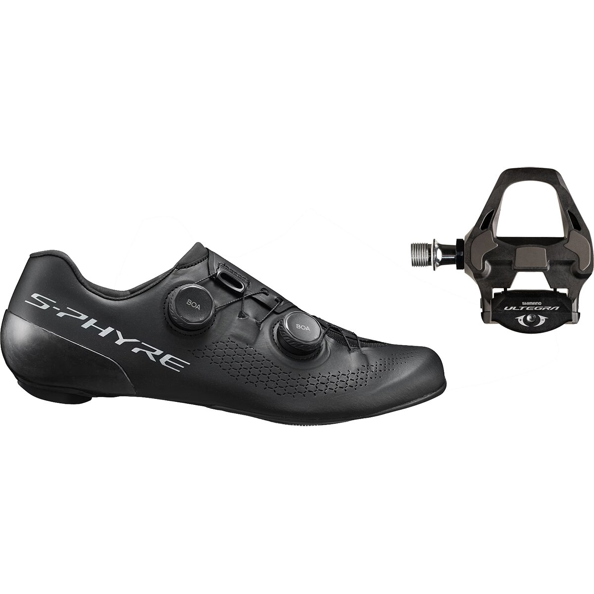 Shimano RC910 S-PHYRE + Ultegra PD-R8000 Shoe & Pedal Package Black, 40.0