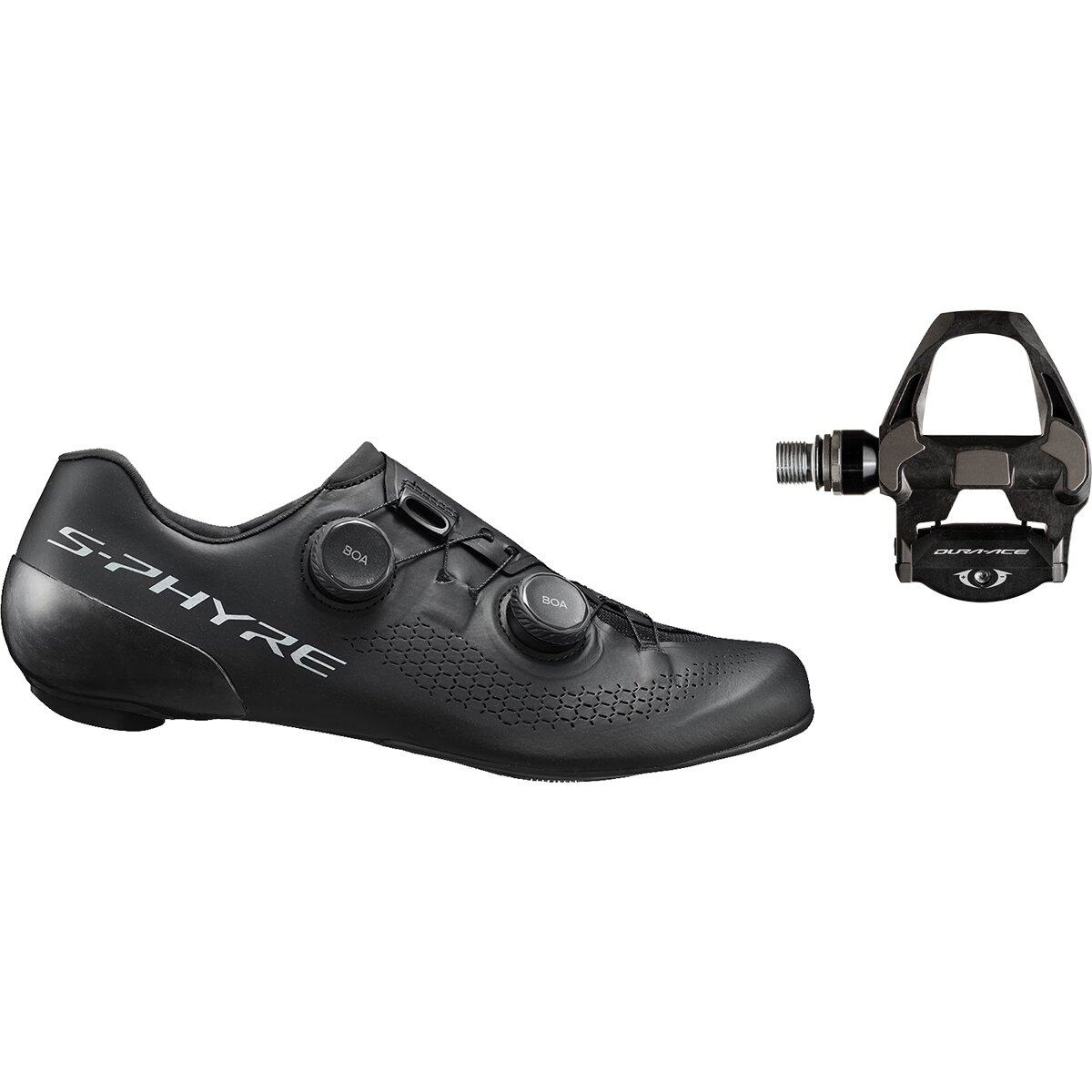 Shimano RC910 S-PHYRE Wide + Dura-Ace PD-R9100 Shoe & Pedal Package Black, 42.0