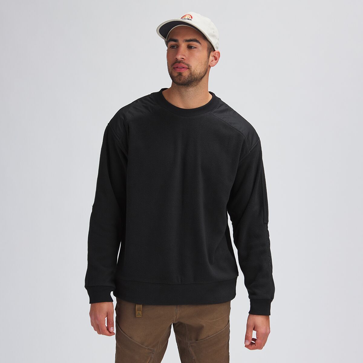 mens mock neck fleece
