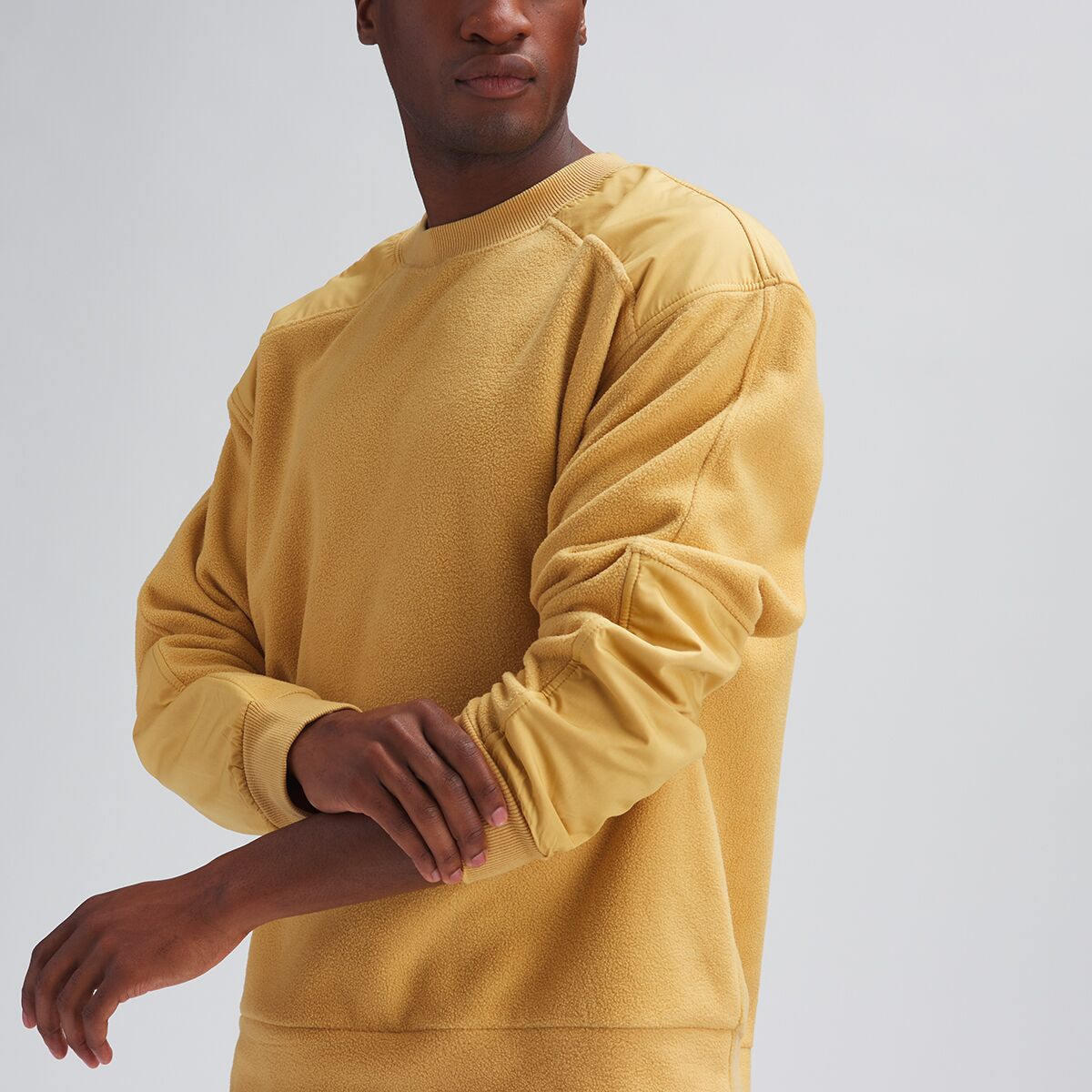 mens mock neck fleece