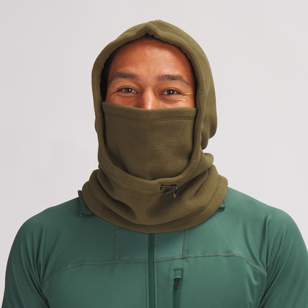 Stoic Polar Fleece Neck Balaclava Olive Night, One Size