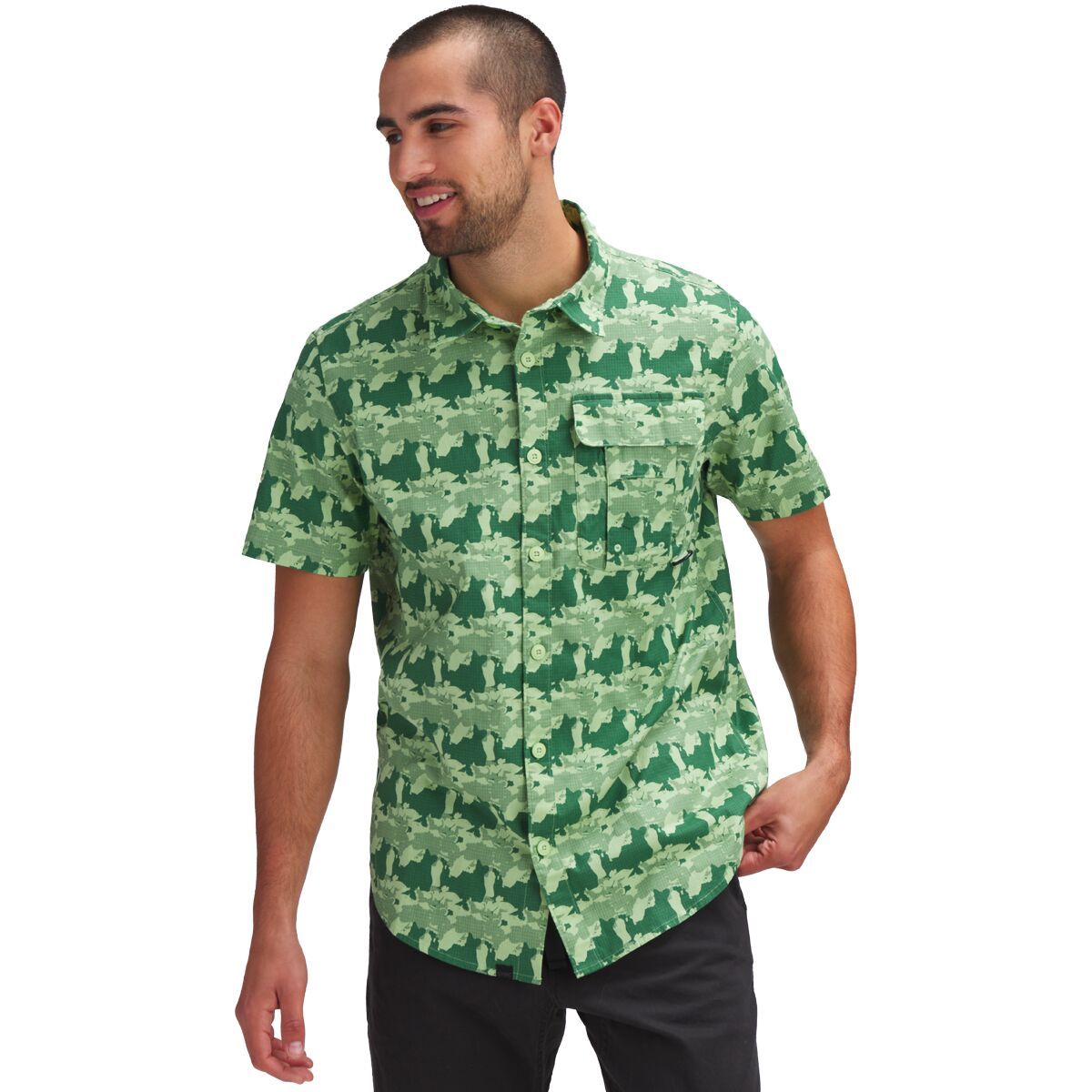 Stoic Button Up Shirt - Past Season - Men's Camo, XL