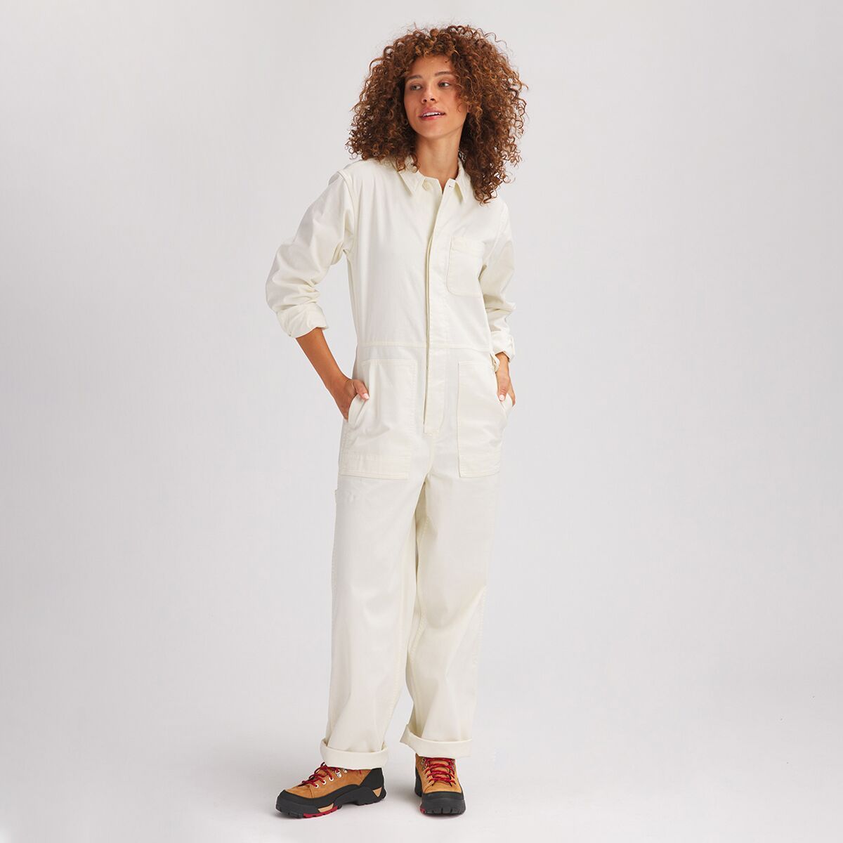 Stoic Long-Sleeve Jumpsuit - Women's Egret, XL