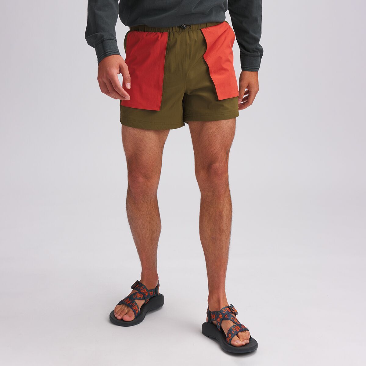 Stoic Desert Short - Past Season - Men's Dark Olive/Hot Sauce Pocket, XXL