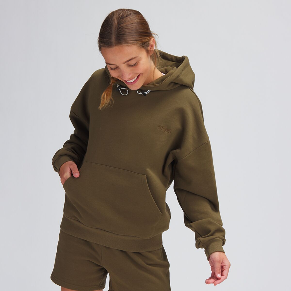 Stoic Midweight Hoodie - Women's Dark Olive, L